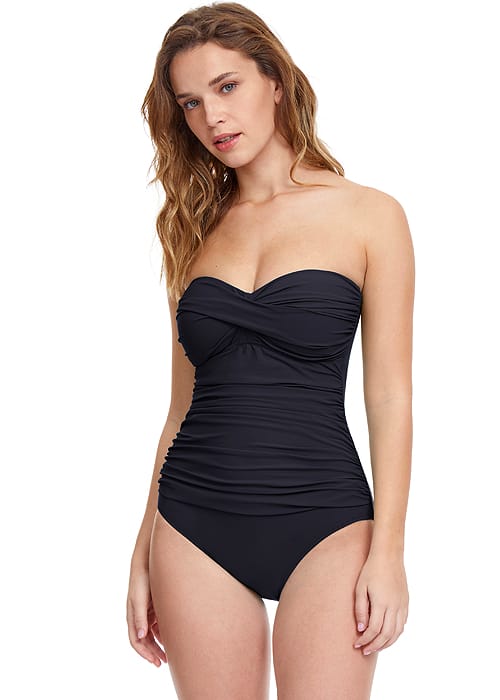 Black bandeau swimsuit uk outlet