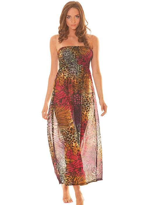 PIA ROSSINI GRENADA SULTRY SUMMER PRINT MAXI DRESS