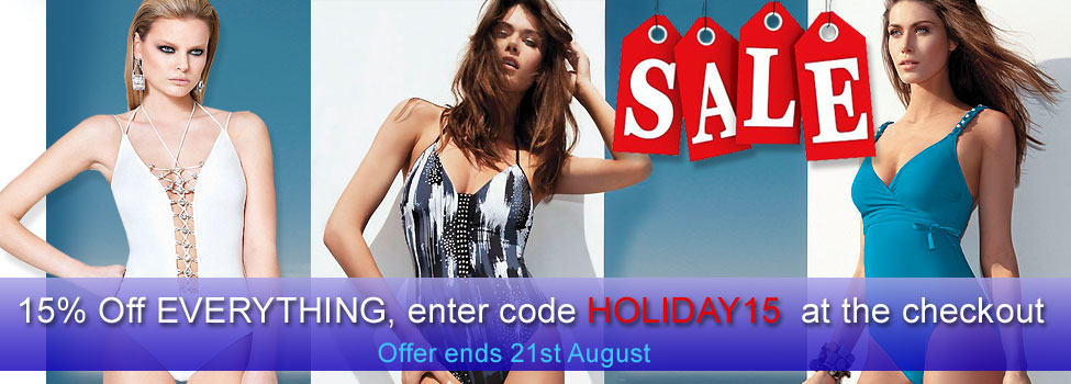 15% Off Swimwear Discount Banner