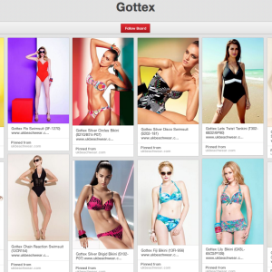 Gottex swimwear Pinterest board