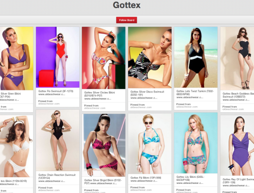 Gottex swimwear Pinterest board