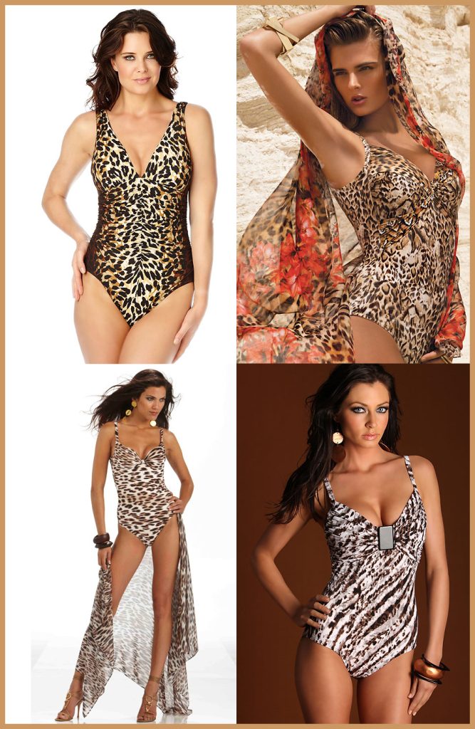 Animal printed swimsuit Gemma Collins style