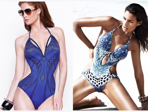 Rectangular body shape swimwear - cut outs