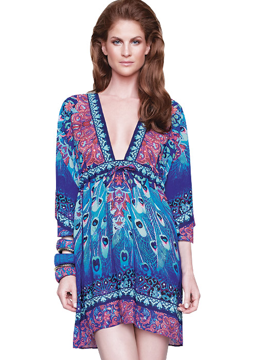 Gottex Exotic Peacock Beach Dress