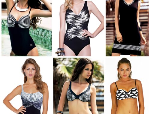 monochrome swimwear - geo prints