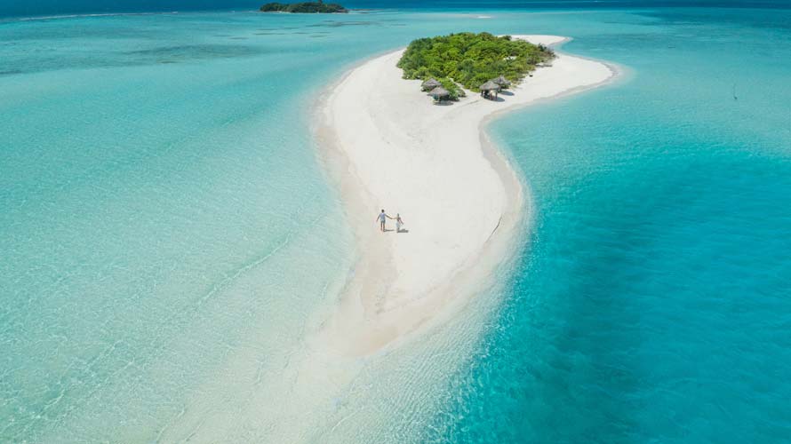 Atoll in Maldives, one of the most perfect 2019 beach destinations for couples