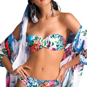 Roidal floral bandeau bikini in ss19 Roidal collection