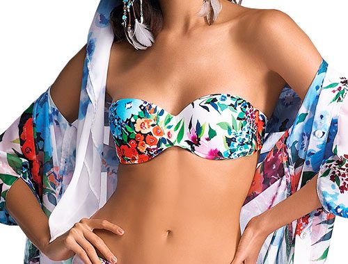 Roidal floral bandeau bikini in ss19 Roidal collection