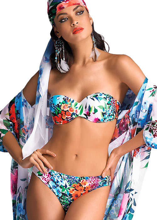 Roidal floral bandeau bikini in ss19 Roidal collection