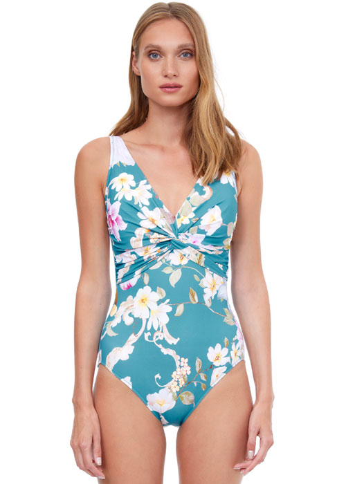 Gottex Hitachi V Neck Tank Swimsuit