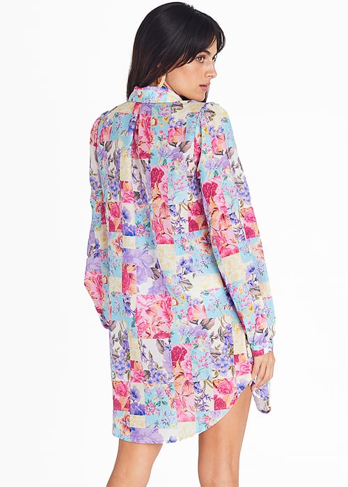 Aqua Blu Meadow Odilia Beach Shirt SideZoom 3