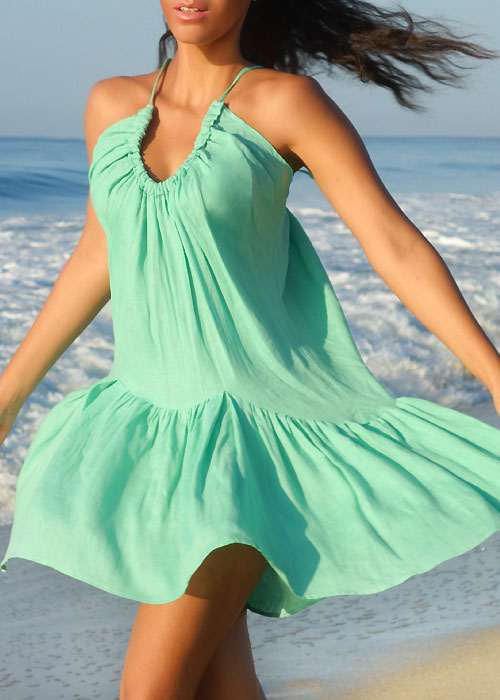 A Mere Co Resort Deep V Sun Dress SideZoom 2