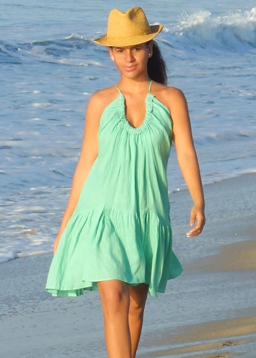 A Mere Co Resort Deep V Sun Dress SideZoom 1