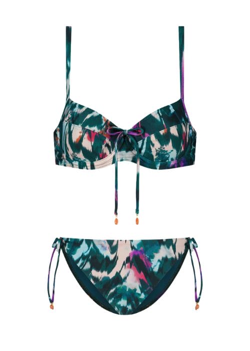 Cyell Ikat Teal Bikini SideZoom 2