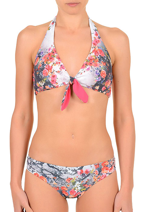 David Floral Bay Tania Halter Neck Bikini SideZoom 2