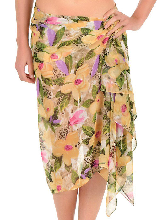 David Lady Club Sabbia Print Sarong | UK Swimwear