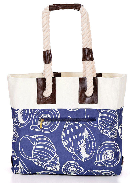 David Reversible Canvas Beach Bag SideZoom 2