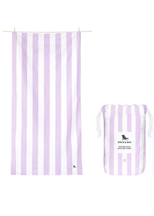 Dock And Bay Quick Drying Extra Large Beach Towels Lombok Lilac SideZoom 4