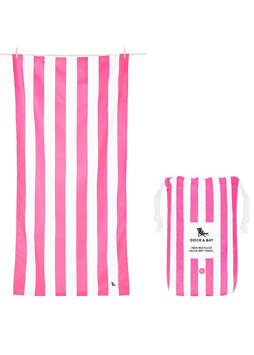 Dock And Bay Quick Drying Extra Large Beach Towels Phi Phi Pink SideZoom 4