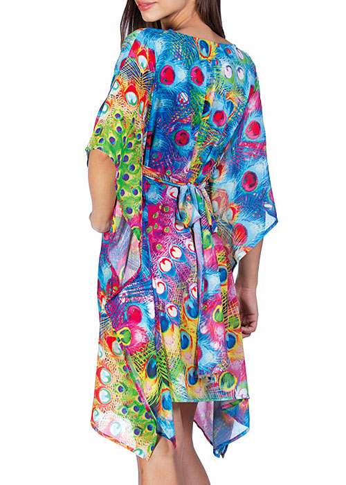 Dolores Cortes Peacock Paradise Kaftan SideZoom 3