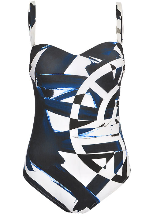 Feraud Brushstroke Bandeau Swimsuit SideZoom 4