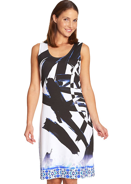 Feraud Brushstroke Sleeveless Sun Dress image