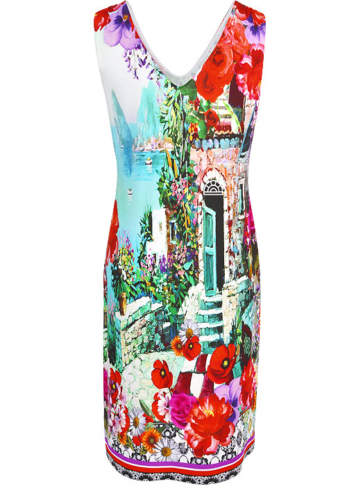 Feraud Landscape Sleeveless Sun Dress SideZoom 3