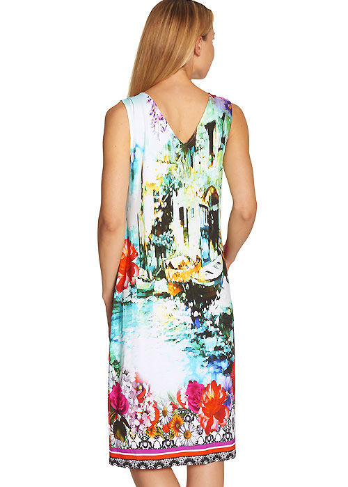 Feraud Landscape Sleeveless Sun Dress SideZoom 2