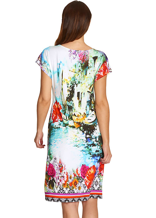 Feraud Landscape Short Sleeve Sun Dress image