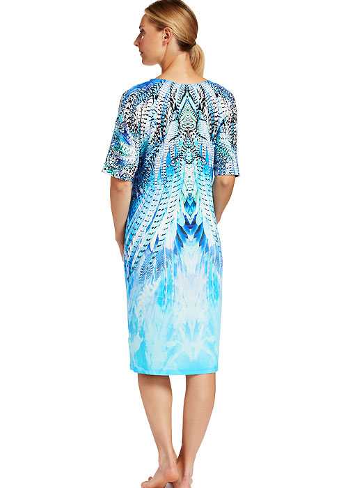 Feraud Star Sapphire Short Sleeve Sun Dress image
