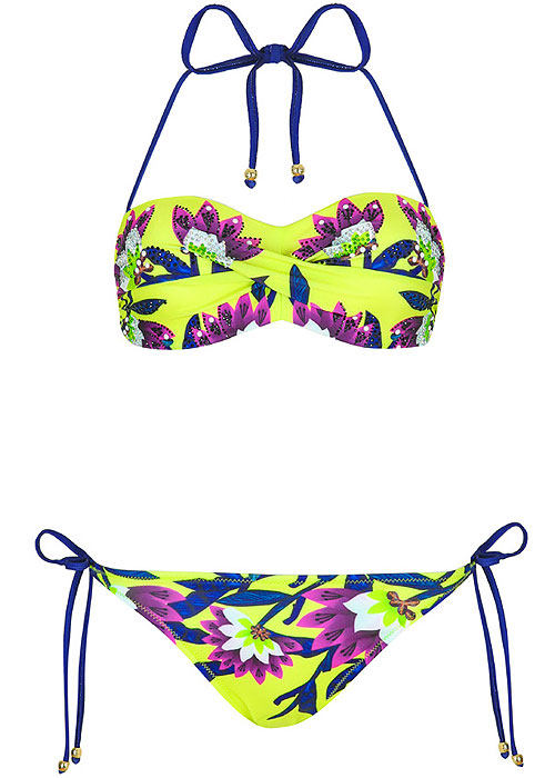 Forever Unique Psychotropical Hawaii Bandeau Bikini SideZoom 3