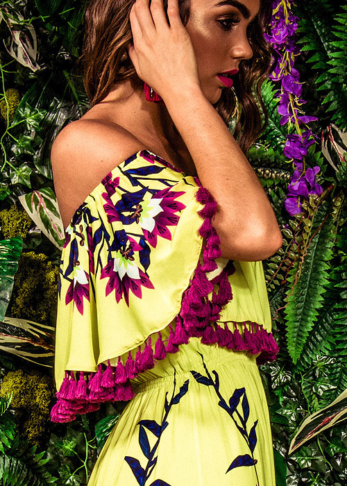 Forever Unique Psychotropical Oasis Sun Dress SideZoom 2