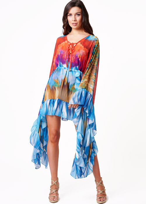 Forever Unique Tie Dye Tiki Kaftan