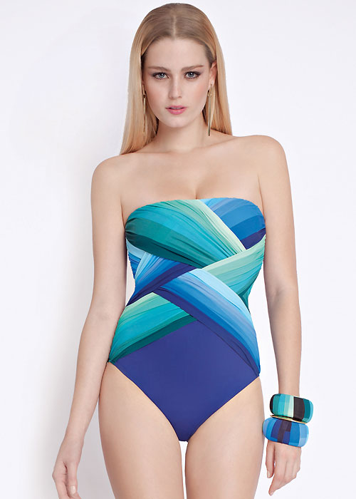 Gottex Chrystalis Contour Bandeau Swimsuit image