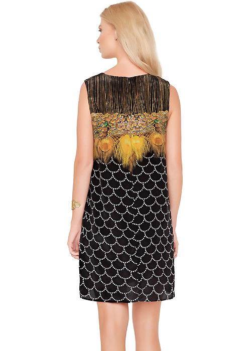 Gottex Jewel Box Amber Feathers Sun Dress SideZoom 2