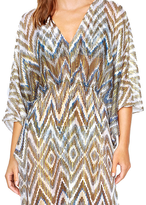 Gottex Couture Golden Sand V Neck Maxi Kaftan SideZoom 4