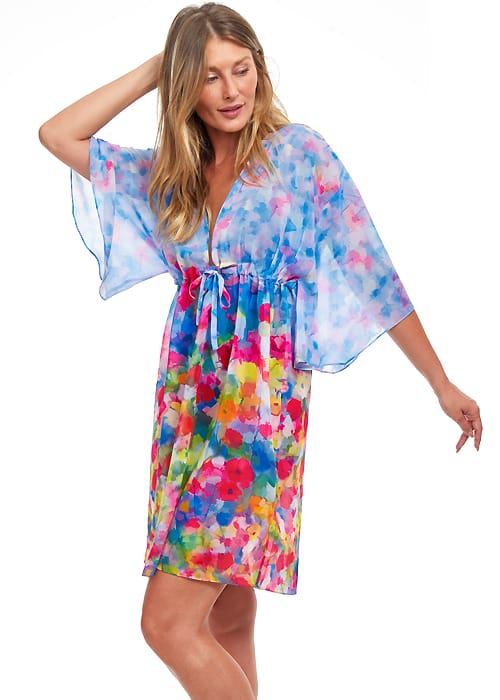 Gottex Essentials Jolie Bouquet V Neck Kaftan SideZoom 3