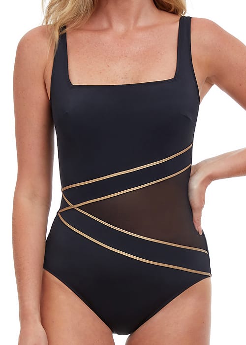 Gottex Essentials Onyx Square Neck Swimsuit SideZoom 4