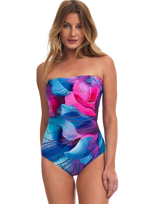 Gottex Golden Blossom Bandeau Swimsuit