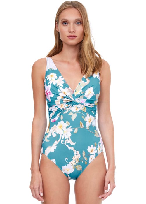 Gottex Hitachi V Neck Tank Swimsuit SideZoom 4