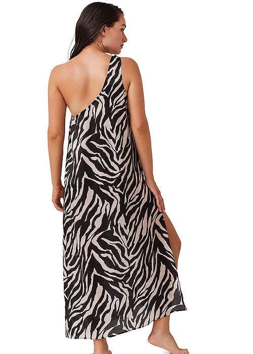 Gottex Luma Wild Nostalgia One Shoulder Sarong Dress SideZoom 2