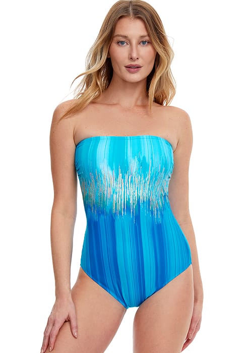 Gottex Moroccan Sky Bandeau Swimsuit SideZoom 4