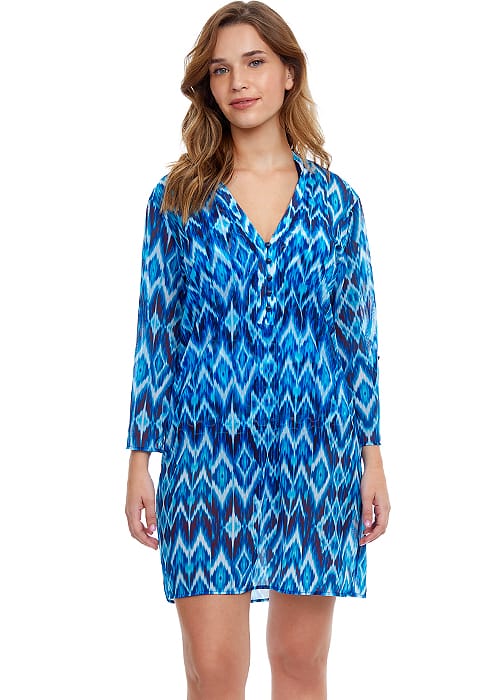 Gottex Profile Ocean Blue Mesh Tunic