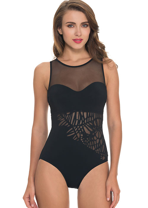 Gottex Profile Rainforest High Neck Swimsuit SideZoom 3