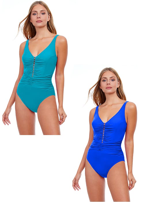 Gottex Profile Tutti Frutti Pleated Waist Swimsuit image