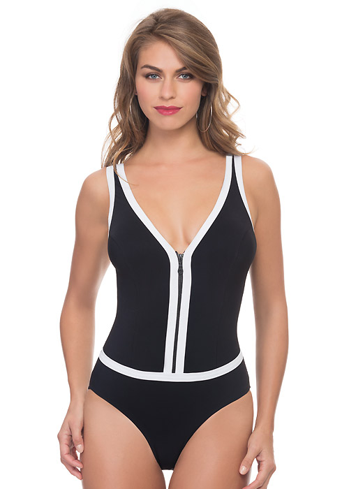 Gottex Profile Zip It Up Line Swimsuit SideZoom 2