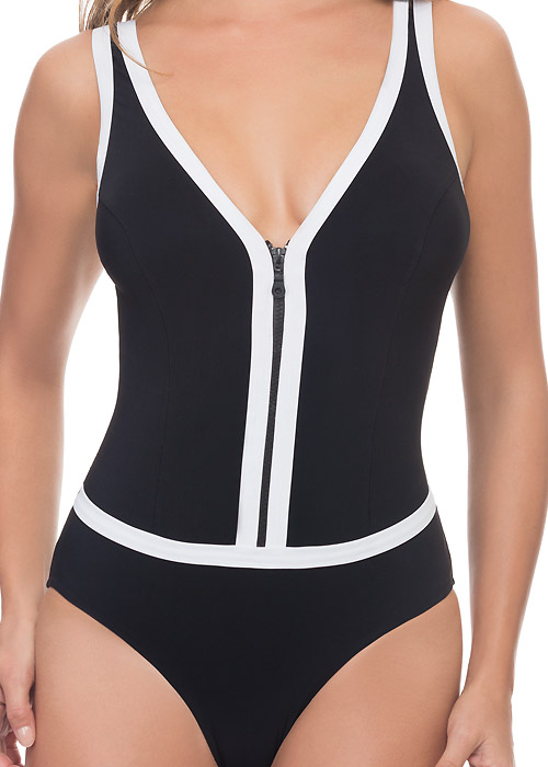 Gottex Profile Zip It Up Line Swimsuit SideZoom 3