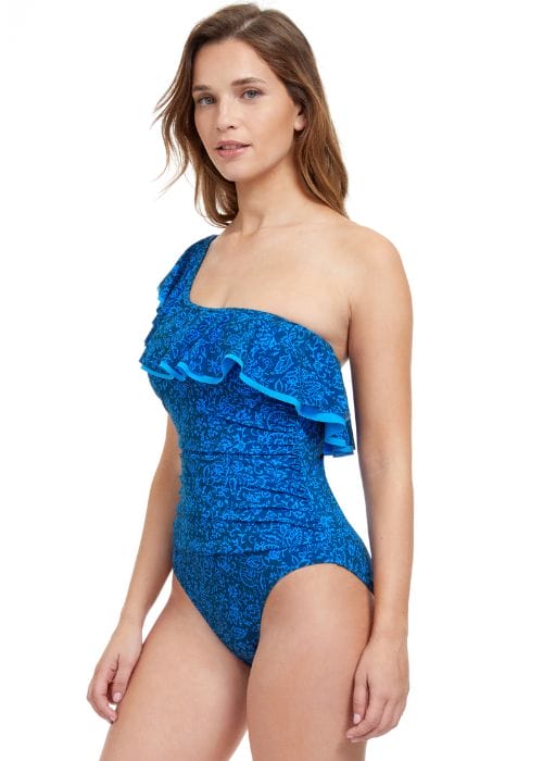 Gottex Profile Mehndi One Shoulder Swimsuit SideZoom 3