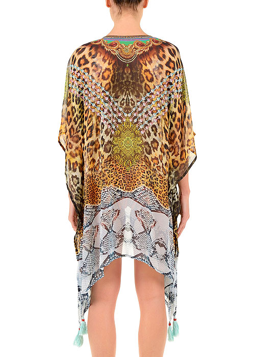 Iconique Arcos Animal Print Poncho SideZoom 3