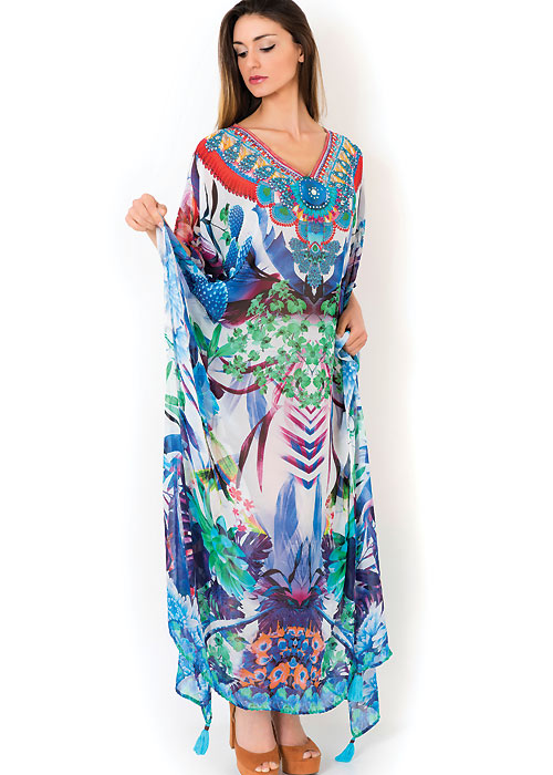 Iconique Arabian Blu Long Poncho image